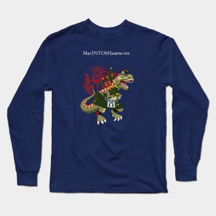 Clanosaurus Rex MacINTOSHsaurus Rex MacIntosh McIntosh clan Scotland Family Tartan Long Sleeve T-Shirt